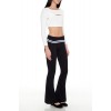 Striped Foldover Flare Leggings Striped Foldover Flare Leggings
