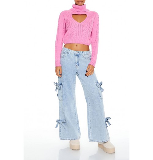 Heart Cutout Turtleneck Sweater Heart Cutout Turtleneck Sweater