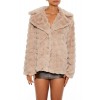 Quilted Notched Faux Fur Coat Quilted Notched Faux Fur Coat