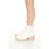 Faux Leather Block Heel Booties Faux Leather Block Heel Booties