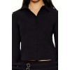 Twill Long-Sleeve Cropped Shirt Twill Long-Sleeve Cropped Shirt