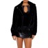 Quilted Faux Fur Bomber Jacket