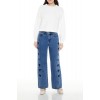 Heart Embroidered High-Rise Jeans Heart Embroidered High-Rise Jeans