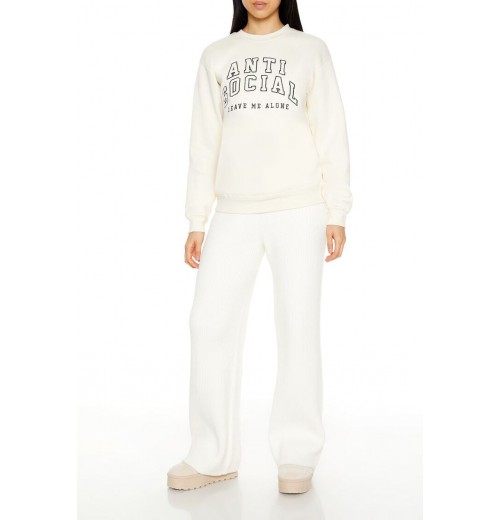 Embroidered Anti Social Pullover Embroidered Anti Social Pullover
