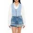 Denim Cropped Vest