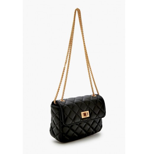 Quilted Faux Leather Crossbody Bag Quilted Faux Leather Crossbody Bag