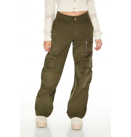 Corduroy Straight Cargo Pants Corduroy Straight Cargo Pants