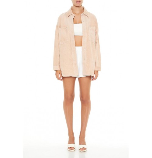Corduroy Dolphin-Hem Shacket Corduroy Dolphin-Hem Shacket