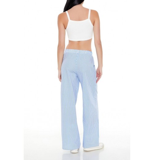 Striped Mid-Rise Wide-Leg Pants Striped Mid-Rise Wide-Leg Pants
