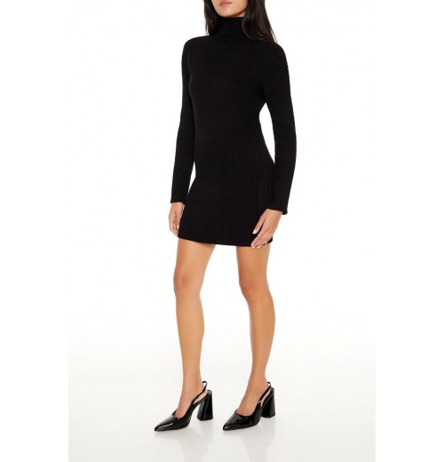 Turtleneck Mini Sweater Dress Turtleneck Mini Sweater Dress