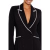 Rhinestone-Trim Blazer Dress