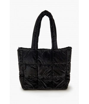 Quilted Faux Leather Tote Bag