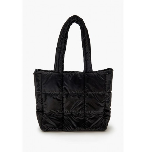 Quilted Faux Leather Tote Bag Quilted Faux Leather Tote Bag