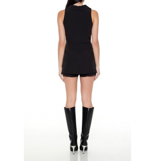 Sleeveless Zip-Up Skort Romper Sleeveless Zip-Up Skort Romper
