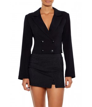 Double-Breasted Cropped Blazer