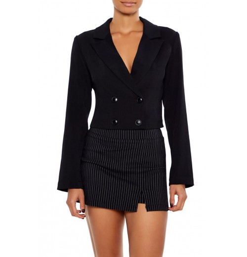 Double-Breasted Cropped Blazer Double-Breasted Cropped Blazer