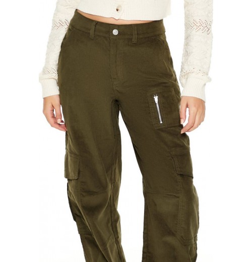 Corduroy Straight Cargo Pants Corduroy Straight Cargo Pants