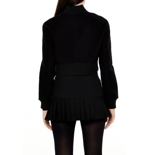 Cropped Zip-Up Bomber Jacket Cropped Zip-Up Bomber Jacket