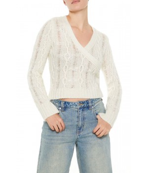 Crossover Cable Knit Sweater