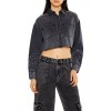 Cropped Rhinestone Denim Shirt Cropped Rhinestone Denim Shirt