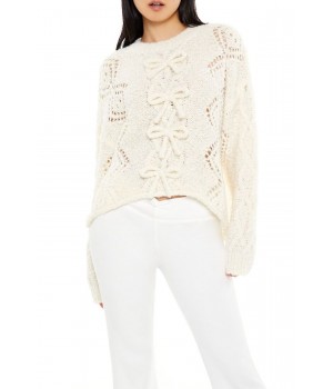 Bow Open-Knit Sweater