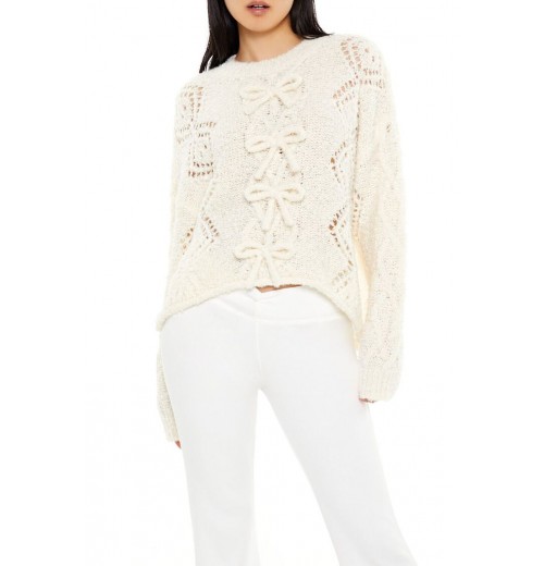Bow Open-Knit Sweater Bow Open-Knit Sweater