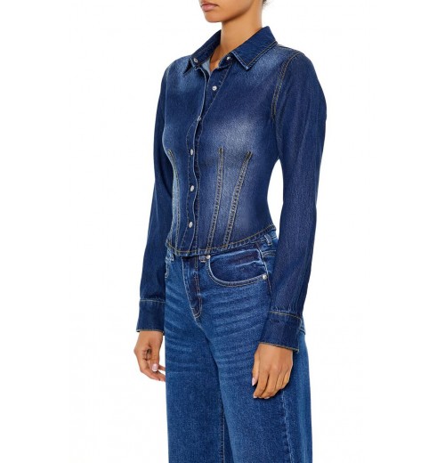 Stretch-Denim Long-Sleeve Shirt Stretch-Denim Long-Sleeve Shirt