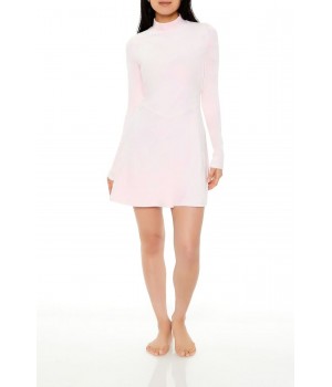 Velour Skater Mini Dress