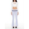 Striped Foldover Flare Leggings Striped Foldover Flare Leggings