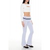 Striped Foldover Flare Leggings Striped Foldover Flare Leggings