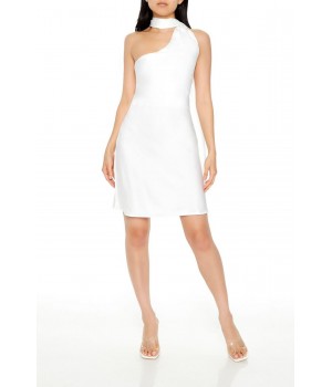 Wraparound Halter Mini Slip Dress