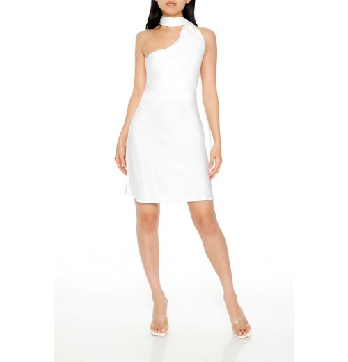 Wraparound Halter Mini Slip Dress Wraparound Halter Mini Slip Dress