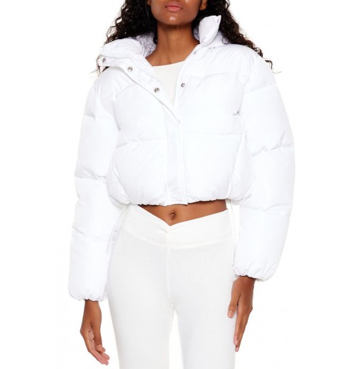 Hooded Cropped Puffer Jacket Hooded Cropped Puffer Jacket