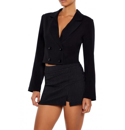 Double-Breasted Cropped Blazer Double-Breasted Cropped Blazer