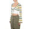 Striped Crochet Shrug Sweater Striped Crochet Shrug Sweater