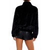 Quilted Faux Fur Bomber Jacket Quilted Faux Fur Bomber Jacket