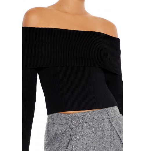 Ribbed Off-the-Shoulder Sweater Ribbed Off-the-Shoulder Sweater