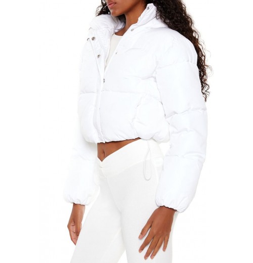 Hooded Cropped Puffer Jacket Hooded Cropped Puffer Jacket