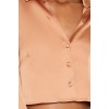 Satin Cropped Shirt Satin Cropped Shirt