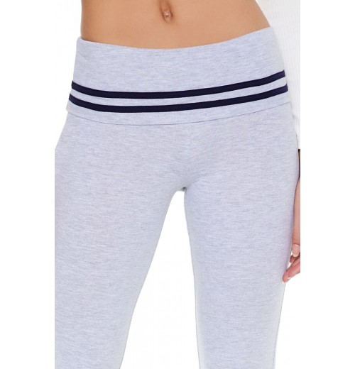 Striped Foldover Flare Leggings Striped Foldover Flare Leggings