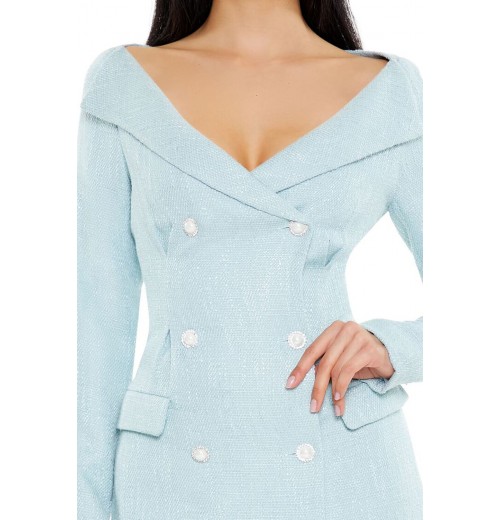 Tweed Double-Breasted Mini Dress Tweed Double-Breasted Mini Dress