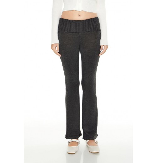 Sweater-Knit Foldover Flare Pants Sweater-Knit Foldover Flare Pants