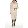 Plaid Drop-Sleeve Trench Coat Plaid Drop-Sleeve Trench Coat