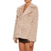 Quilted Notched Faux Fur Coat Quilted Notched Faux Fur Coat