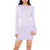 Textured Bell-Sleeve Mini Dress Textured Bell-Sleeve Mini Dress