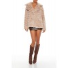 Quilted Notched Faux Fur Coat Quilted Notched Faux Fur Coat