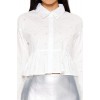 Rhinestone Cropped Peplum Shirt Rhinestone Cropped Peplum Shirt