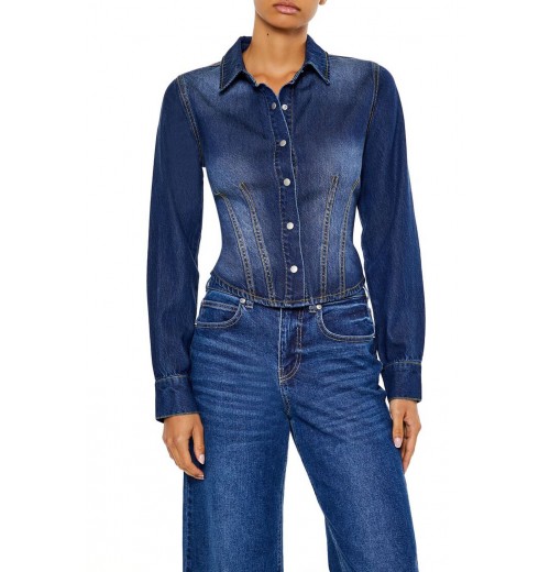 Stretch-Denim Long-Sleeve Shirt Stretch-Denim Long-Sleeve Shirt