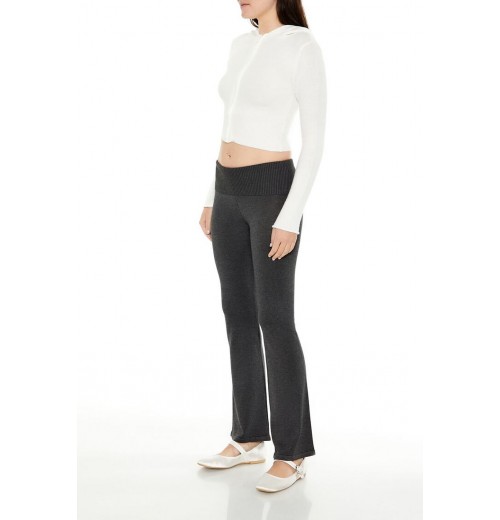 Sweater-Knit Foldover Flare Pants Sweater-Knit Foldover Flare Pants