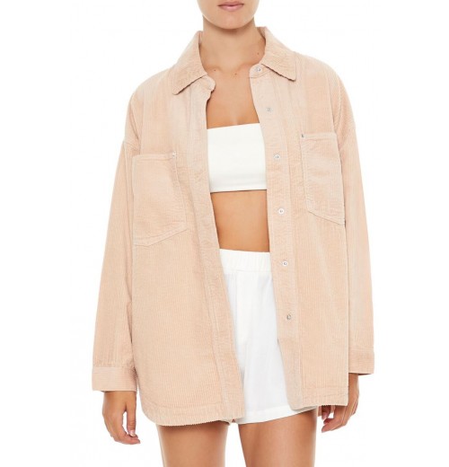 Corduroy Dolphin-Hem Shacket Corduroy Dolphin-Hem Shacket